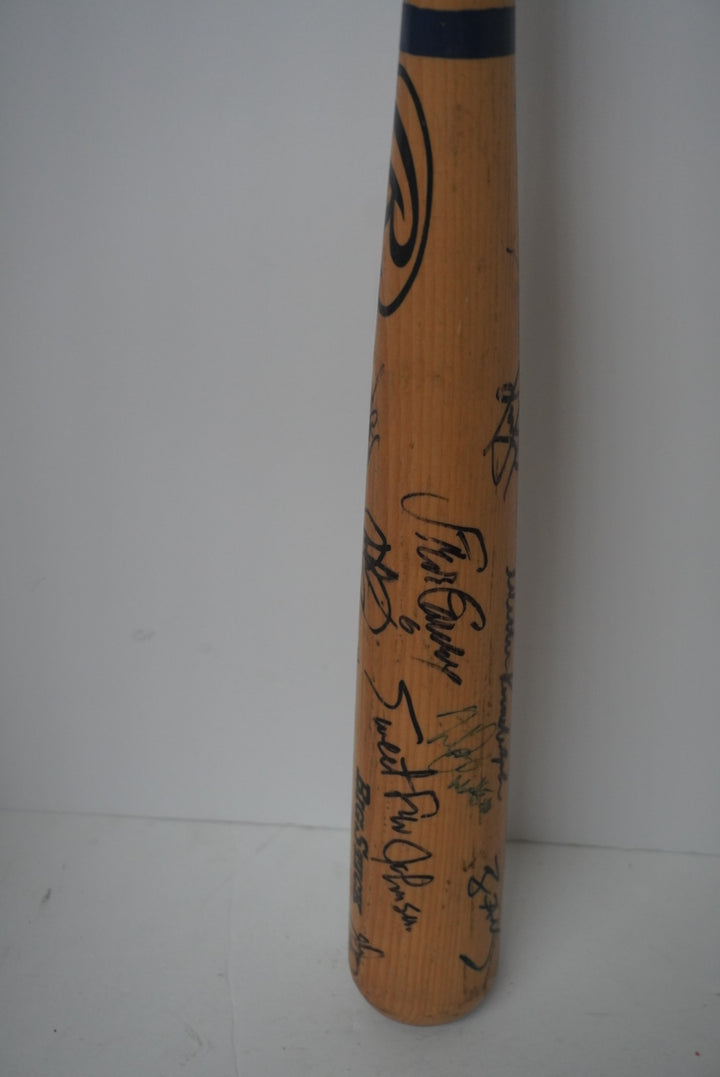 Dave Winfield, Gaylord Perry, Mariano Rivera, Willie Randolph, Ferguson Jenkins signed big stick bat signed with proof