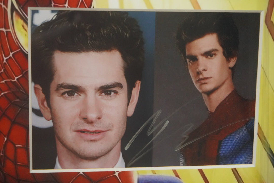 Spider-Man Tom Holland, Andrew Garfield, Paul Soles, Tobey Maguire 5 x 7 photos framed signed - Awesome Artifacts 