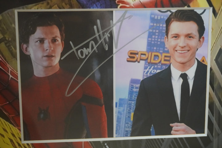 Spider-Man Tom Holland, Andrew Garfield, Paul Soles, Tobey Maguire 5 x 7 photos framed signed - Awesome Artifacts 