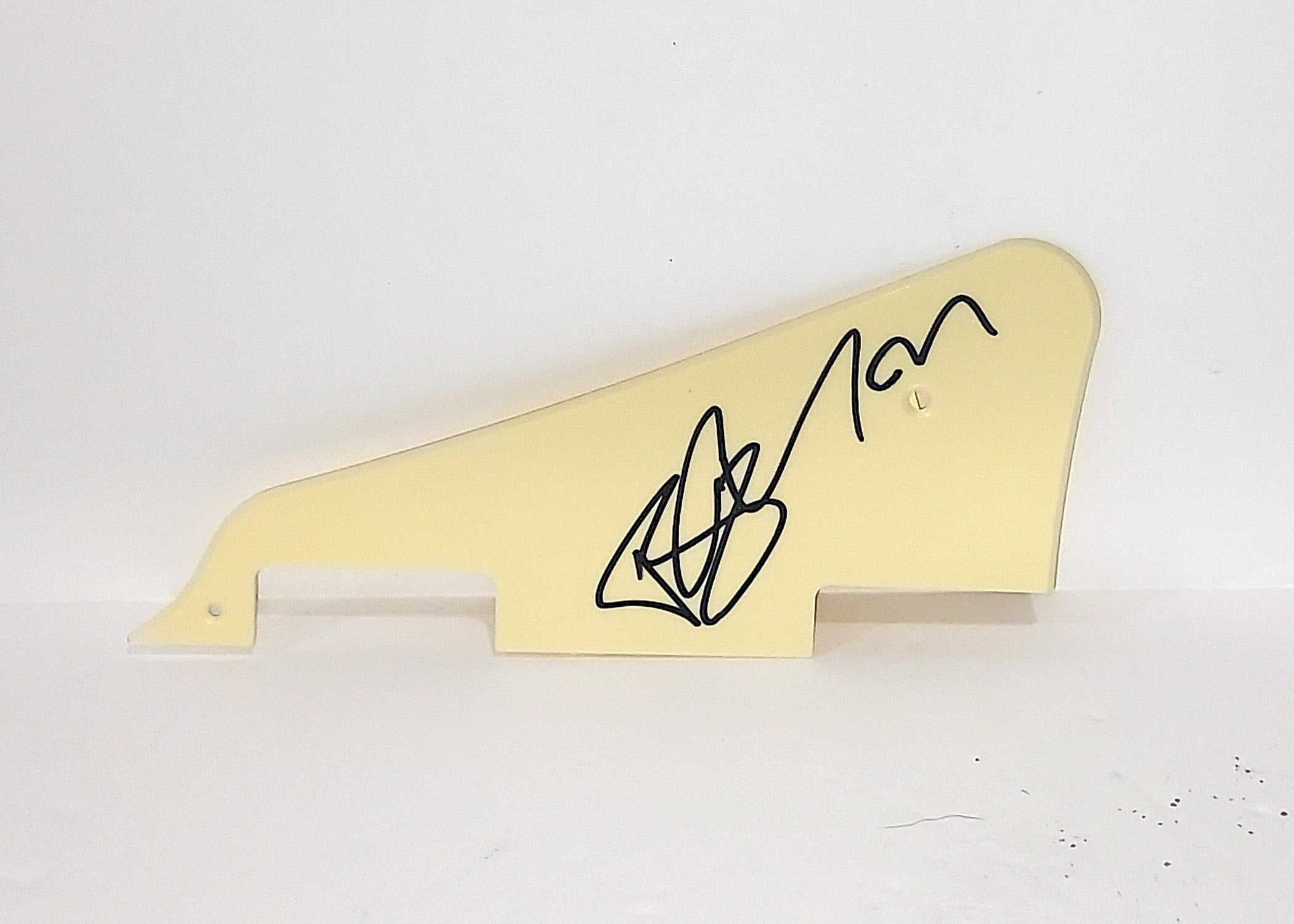David Bowie Les Paul electric guitar pickguard signed with proof