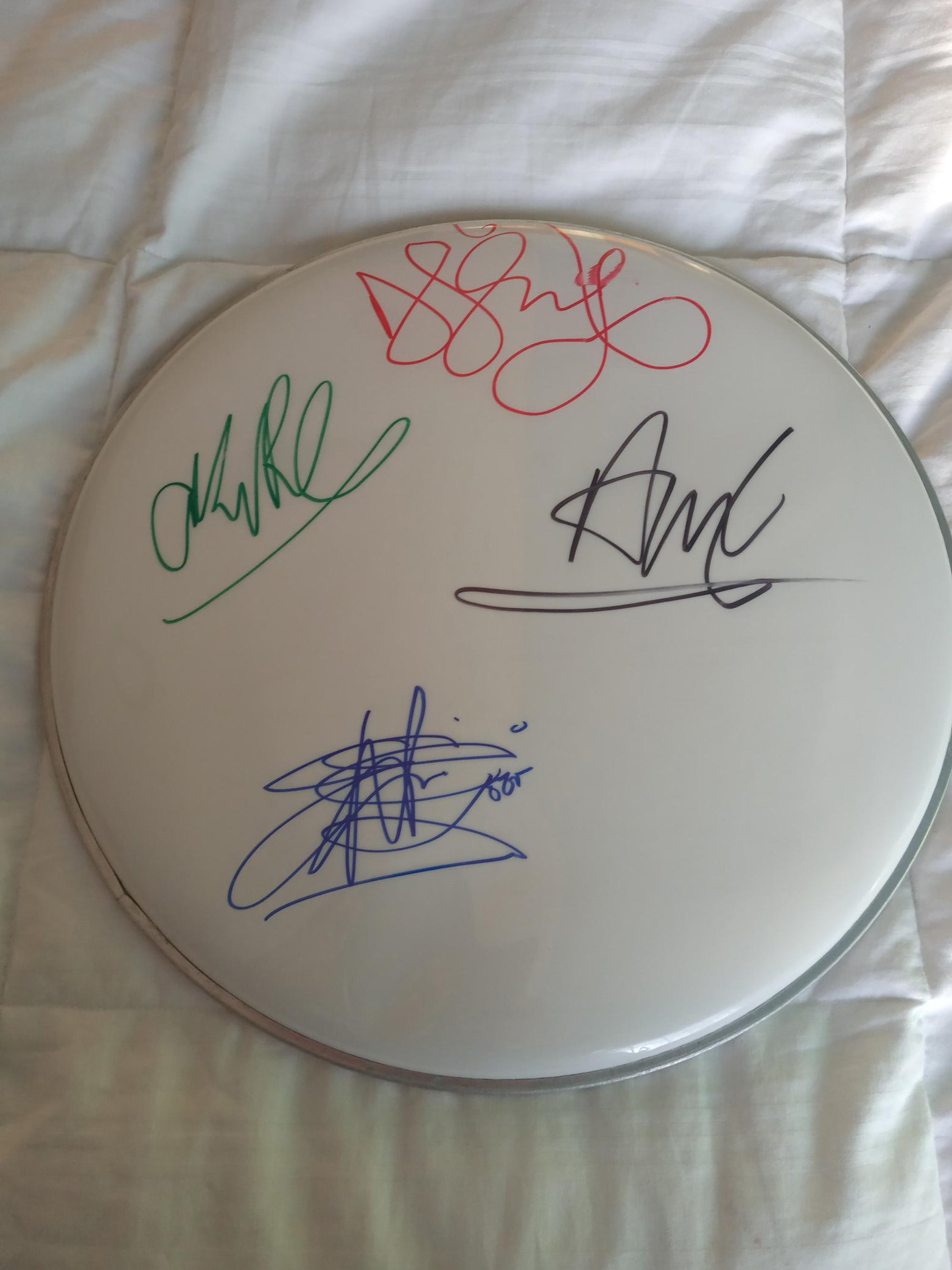 David Gahan, Depeche Mode 14 inch drum head signed with proof