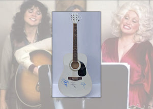 Dolly Parton, Linda Rondstadt and Emmy Lou Harris Full size 39'' Huntington acoustic guitar signed