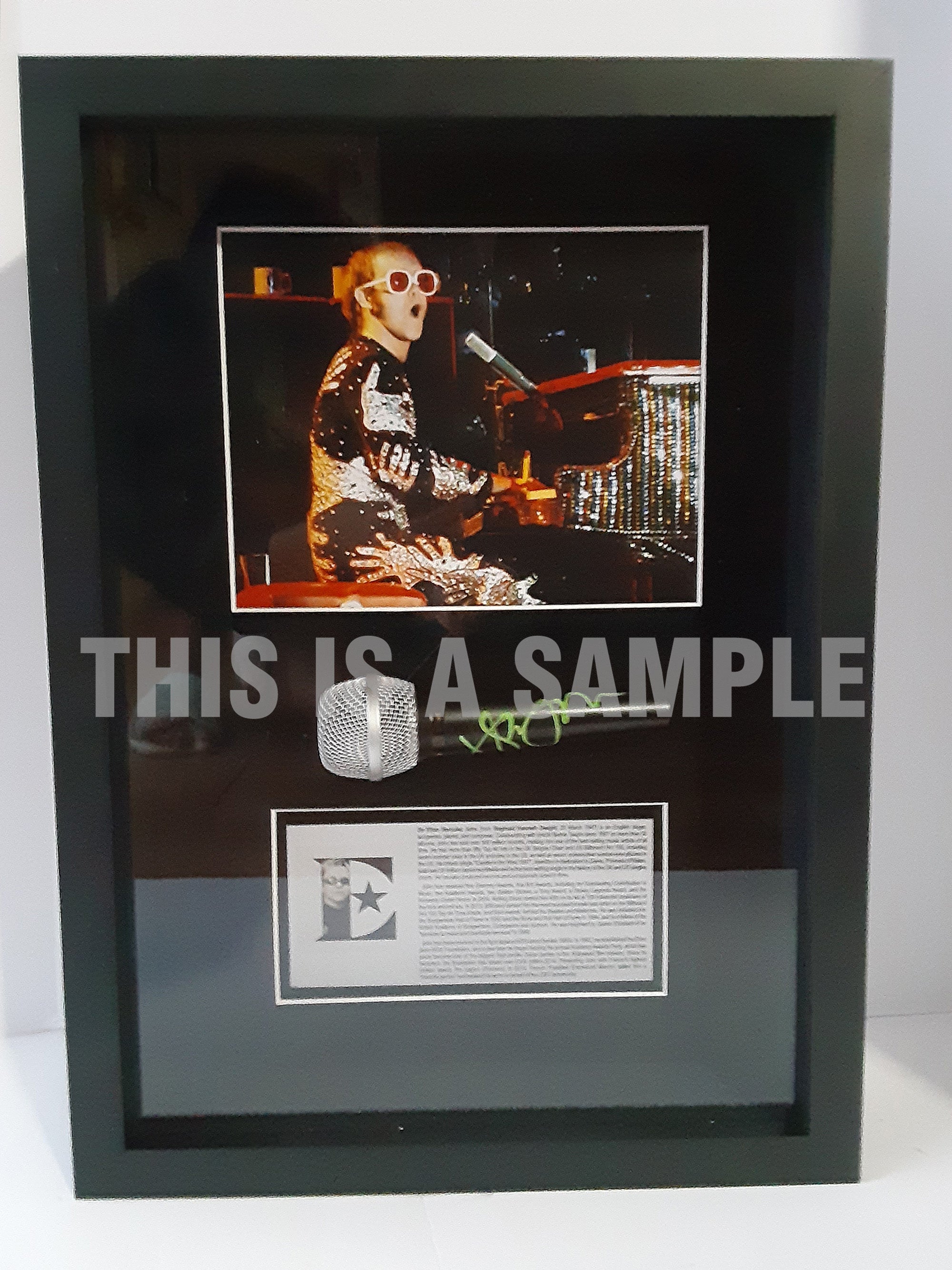 Johnny Cash microphone signed with proof