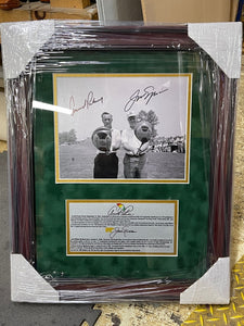 Jack Nicklaus and Tiger Woods 8 x 10 photo signed with proof