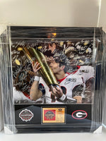 Load image into Gallery viewer, Stetson Bennett, Kirby Smart Georgia Bulldogs national champions framed 16x20 team signed photo with proof
