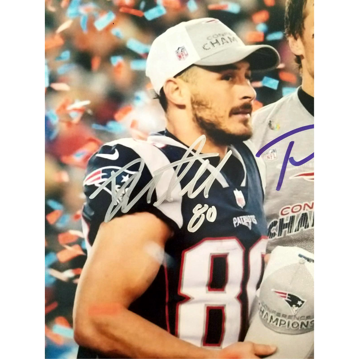 Danny Amendola Tom Brady 8x10 photo signed with proof