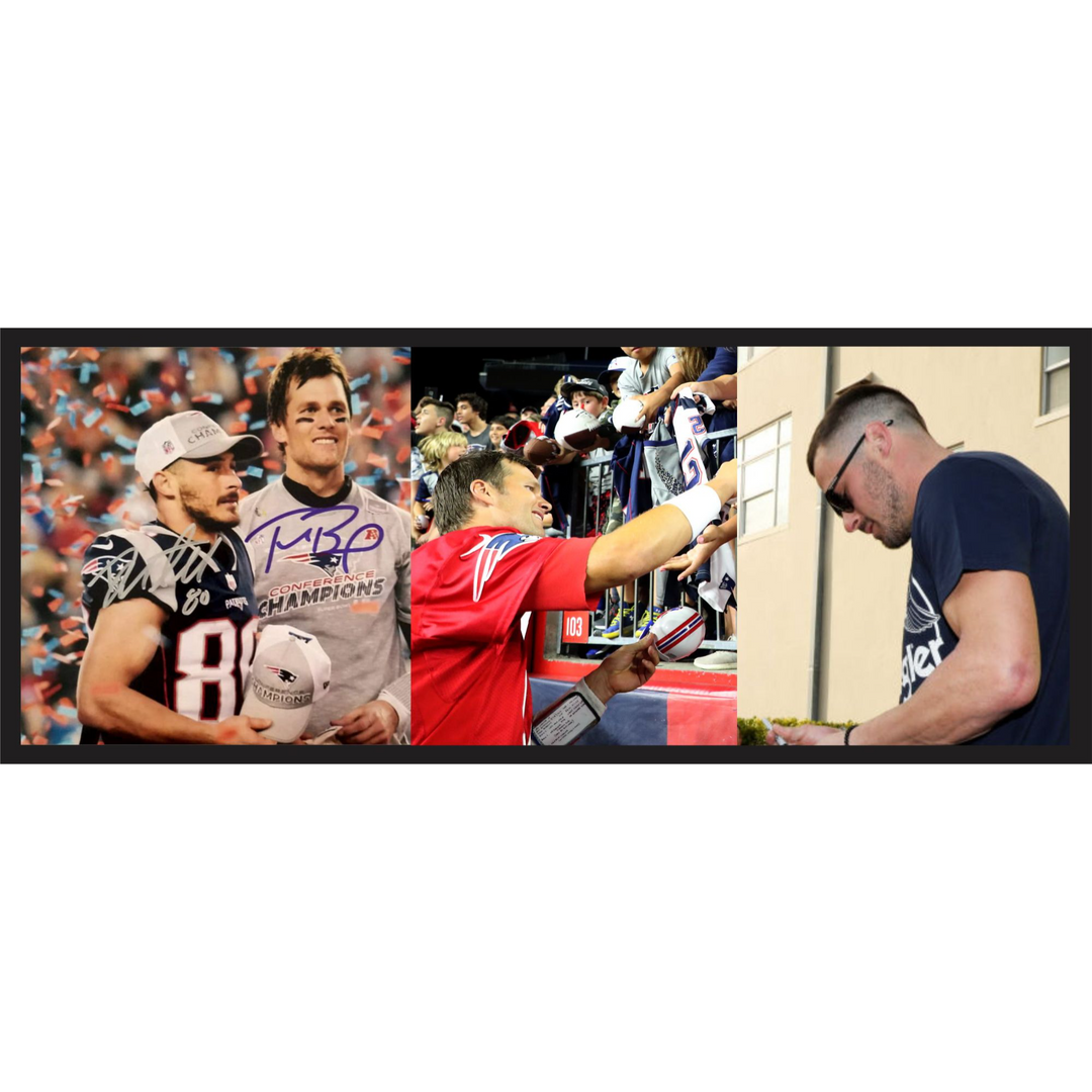 Danny Amendola Tom Brady 8x10 photo signed with proof