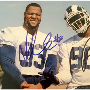 Los Angeles Rams Aaron Donald Ndamukong Suh Michael Brokers 8x10 photo signed