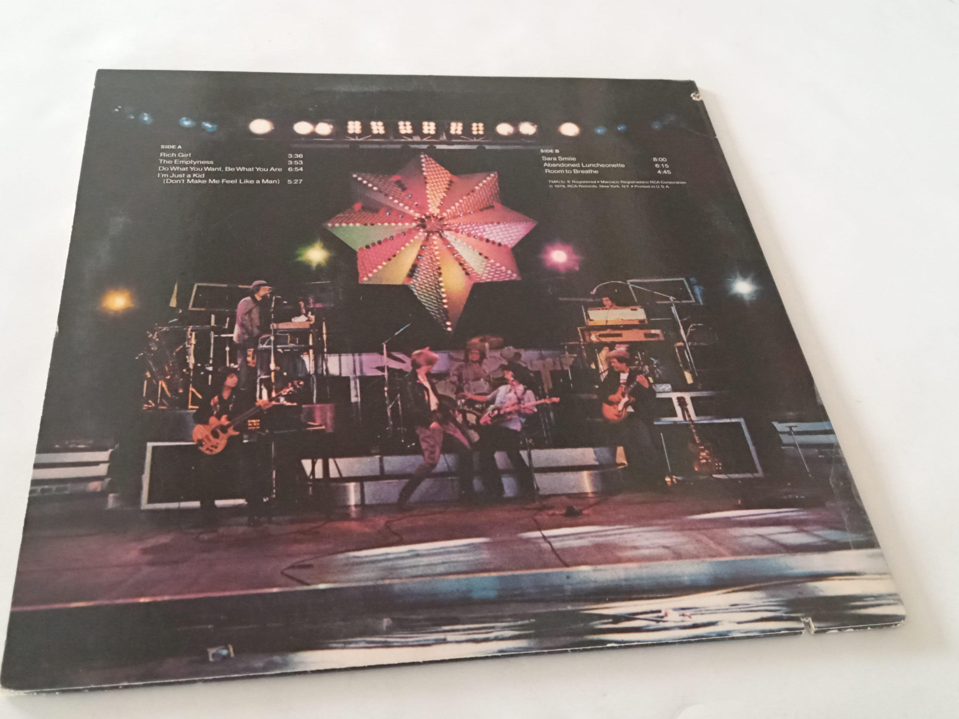 Daryl Hall and John Oates 'Live Time' LP signed with proof