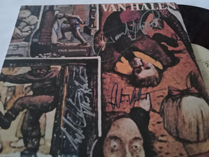 Van Halen "Fair Warning" LP Eddie Van Halen, David Lee Roth, Alex Van Halen, Michael Anthony signed with proof