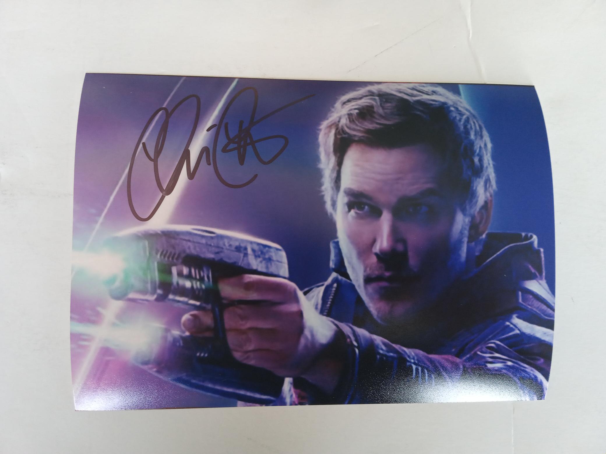 Chris Pratt Peter Quill Star-Lord Guardians of the Galaxy 5 x 7 photo signed with proof