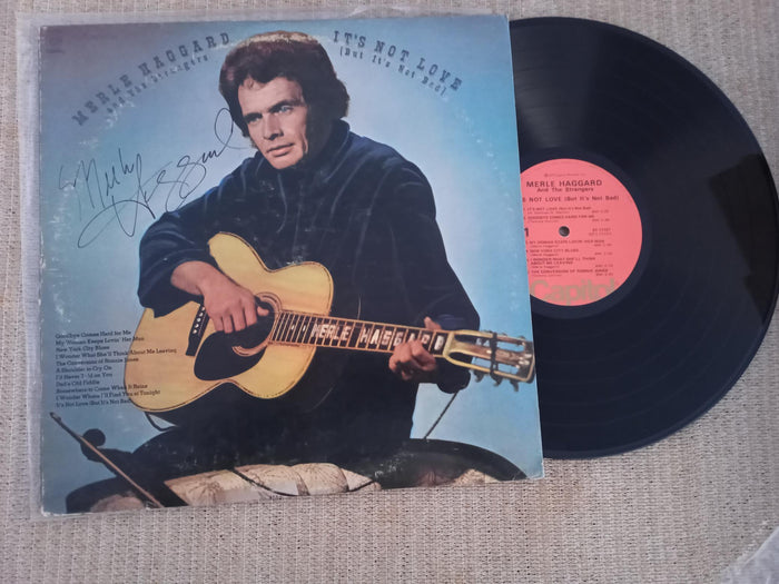 Merle Haggard LP signed