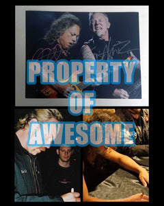 James Hetfield and Kirk Hammett Metallica 8 x 10 photo signed with proof
