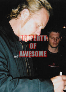 James Hetfield signed microphone with proof