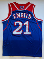 Load image into Gallery viewer, Joel Embiid University of Kansas game model jersey size XL signed with Proof
