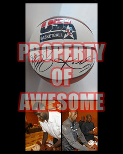 Kobe Bryant, LeBron James USA basketball signed with proof