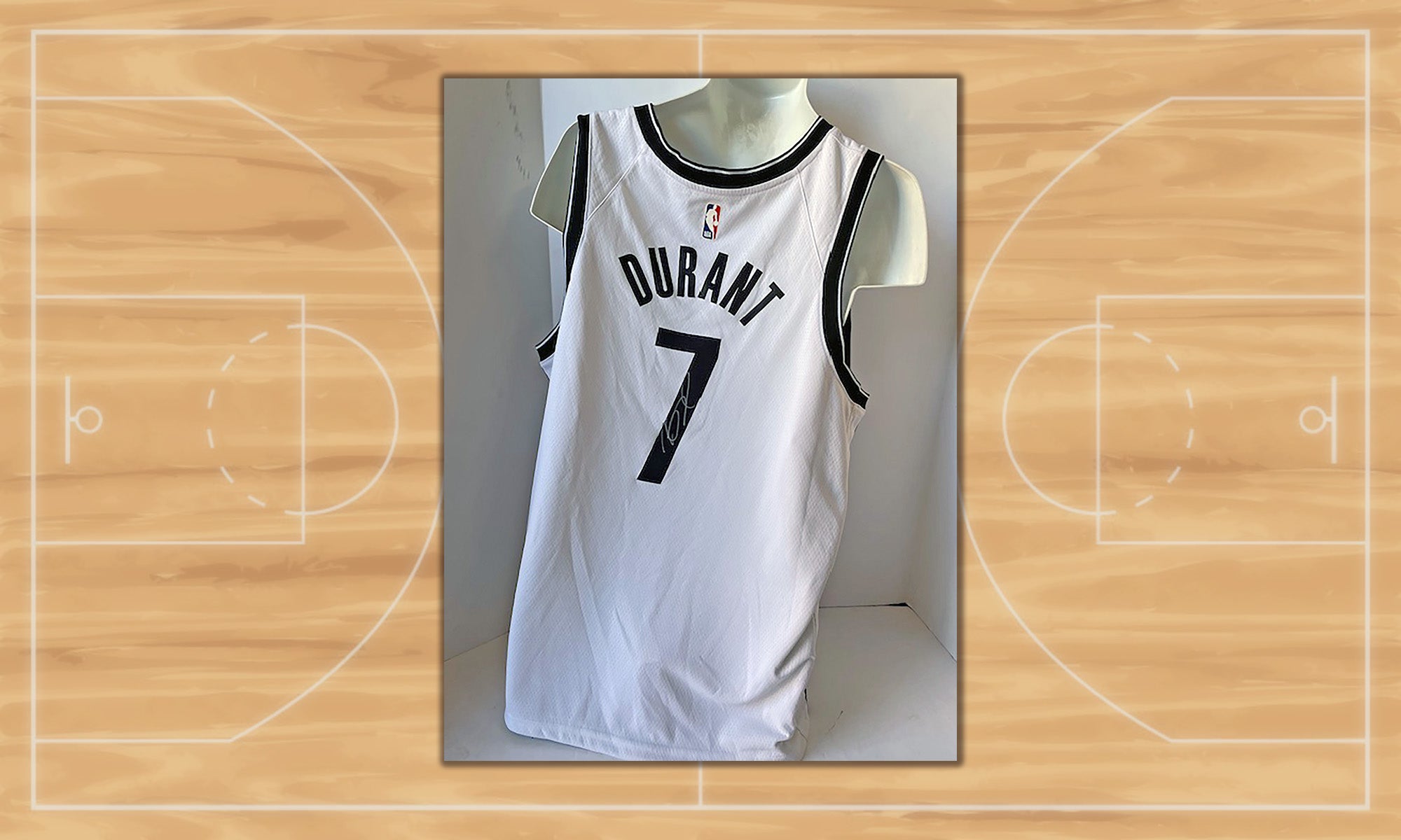 Kevin Durant Brooklyn Nets signed jersey with proof