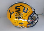 Load image into Gallery viewer, LSU Jamarr Chase, Joe Burrow Speed full size replica helmet signed with proof
