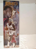 Load image into Gallery viewer, LeBron James Cleveland Cavaliers 36x12 poster signed with proof
