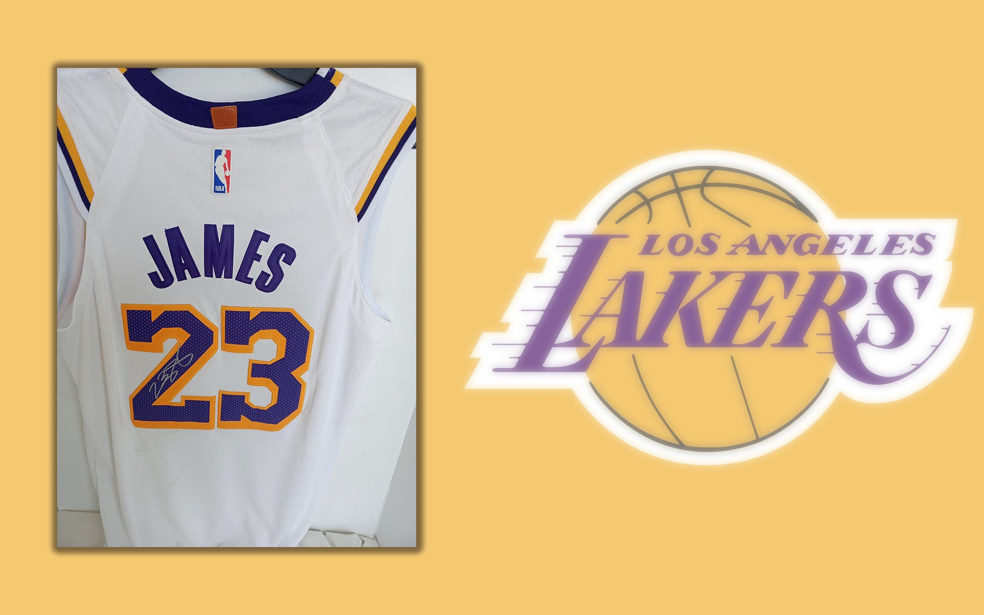 Awesome Artifacts LeBron James Los Angeles Lakers Nike Size 50 Game Model Jersey Signed with Proof by Awesome Artifact