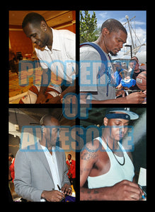 LeBron James, Kobe Bryant, Kevin Durant, Chris Paul, Carmelo Anthony 8 x 10 photo signed with proof