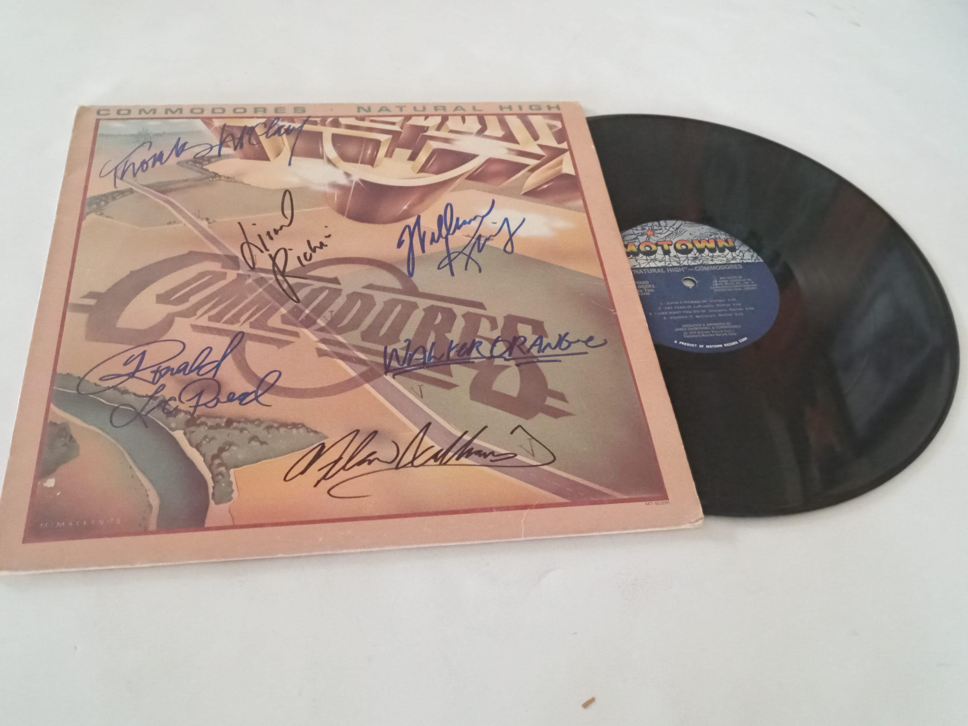 Lionel Richie and the Commodores 'Natural High' LP signed with proof