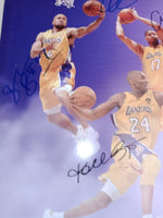 Load image into Gallery viewer, Kobe Bryant, Phil Jackson, Pau Gasol, Derek Fisher, Los Angeles Lakers 20x30 photo signed with proof
