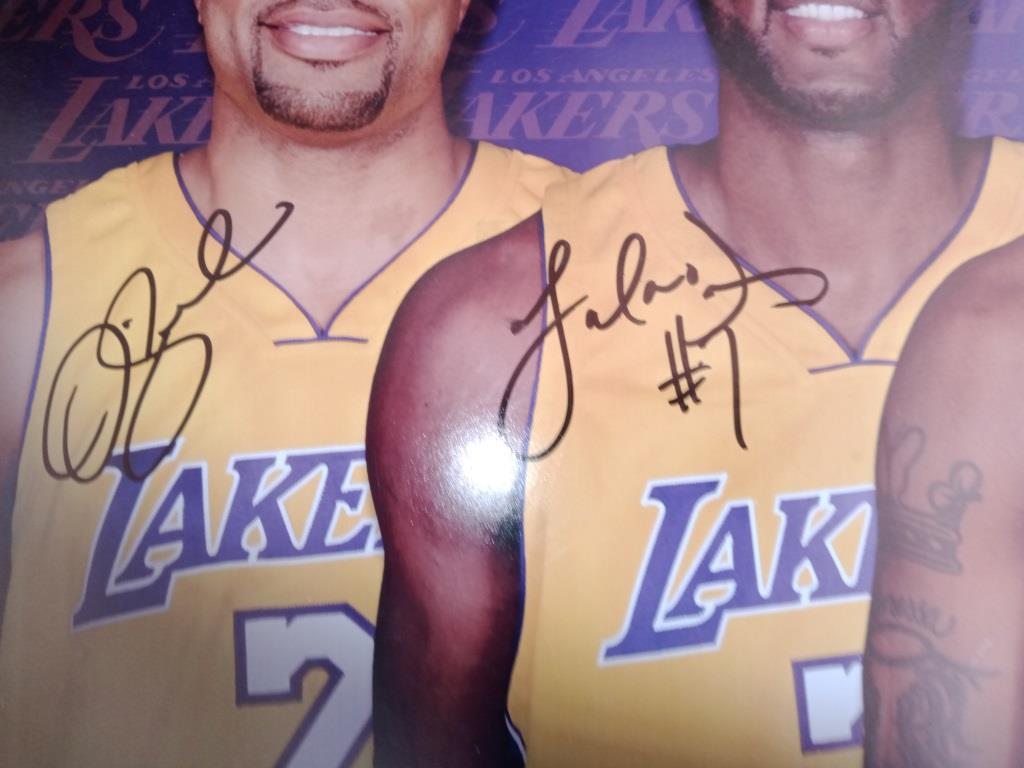 Kobe Bryant, Pau Gasol, Derek Fisher, Lamar Odom, Andrew Bynum Los Angeles Lakers 20x30 photo signed with proof - Awesome Artifacts 