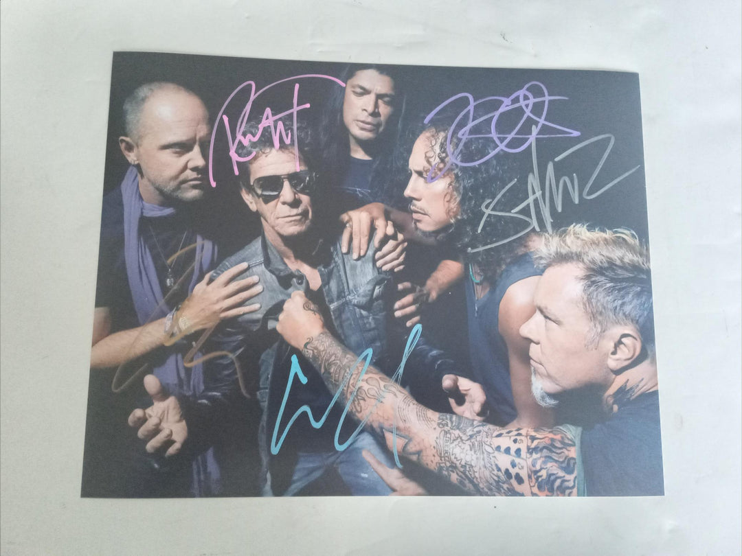 Lou Reed and Metallica 8 x 10 photo signed with proof - Awesome Artifacts 