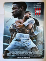 Load image into Gallery viewer, Michael B. Jordan Creed Three original 34x26 Movie poster cast signed with proof
