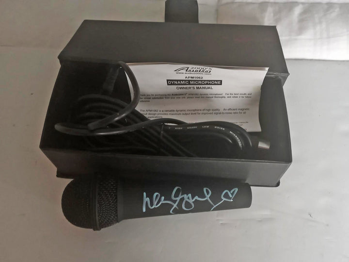 Miley Cyrus, Robin Thicke microphone signed with proof - Awesome Artifacts 