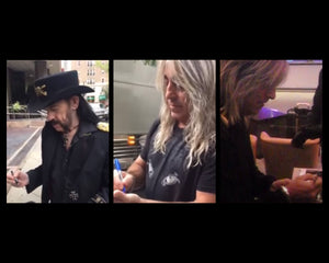 Lemmy Kilmister  Motorhead band signed guitar pickguard with proof