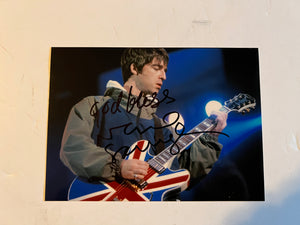 Noel Gallagher Oasis 5x7 photograph signed with proof
