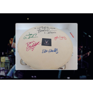 Don Henley, Joe Walsh, Glenn Frey, Randy Meisner, Don Felder, the Eagles 14-in tambourine signed with proof