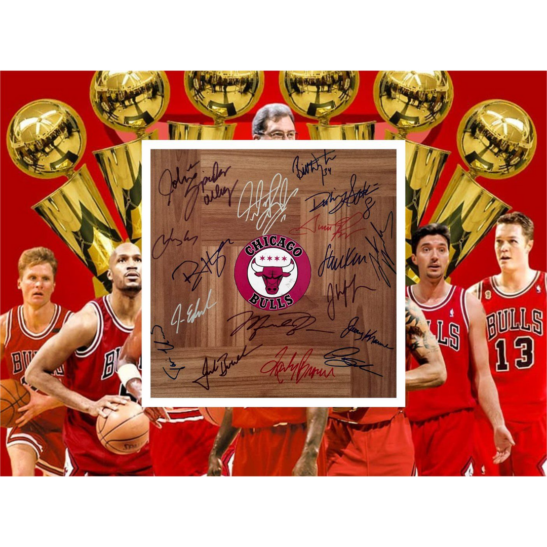 Chicago Bulls Dennis Rodman Michael Jordan Steve Kerr Scotty Pippen Ph Awesome Artifacts