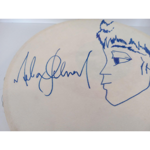 Michael Jackson 14-in tambourine with one of a kind sketch and signed with proof