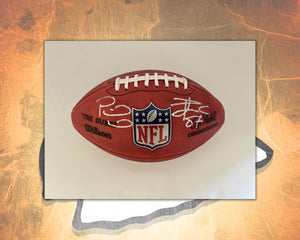 Patrick Mahomes Travis Kelce Wilson NFL leather authentic game model football signed with proof