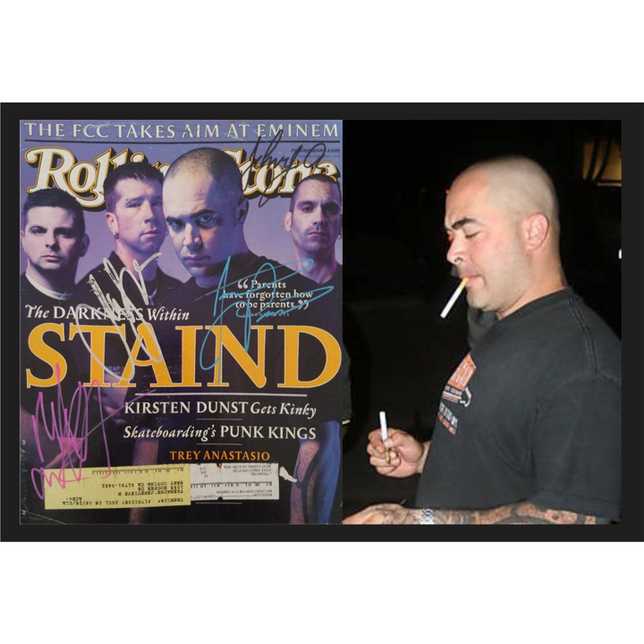 Aaron Lewis Staind band signed Rolling Stone magazine signed