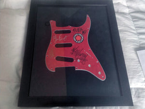 Anthony Kiedis, Flea, Chad Smith, John Frusciante Red Hot Chili Peppers signed guitar pickguard with proof