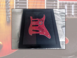 Anthony Kiedis, Flea, Chad Smith, John Frusciante Red Hot Chili Peppers signed guitar pickguard with proof