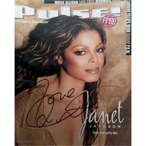 Janet Jackson magazine signed with proof
