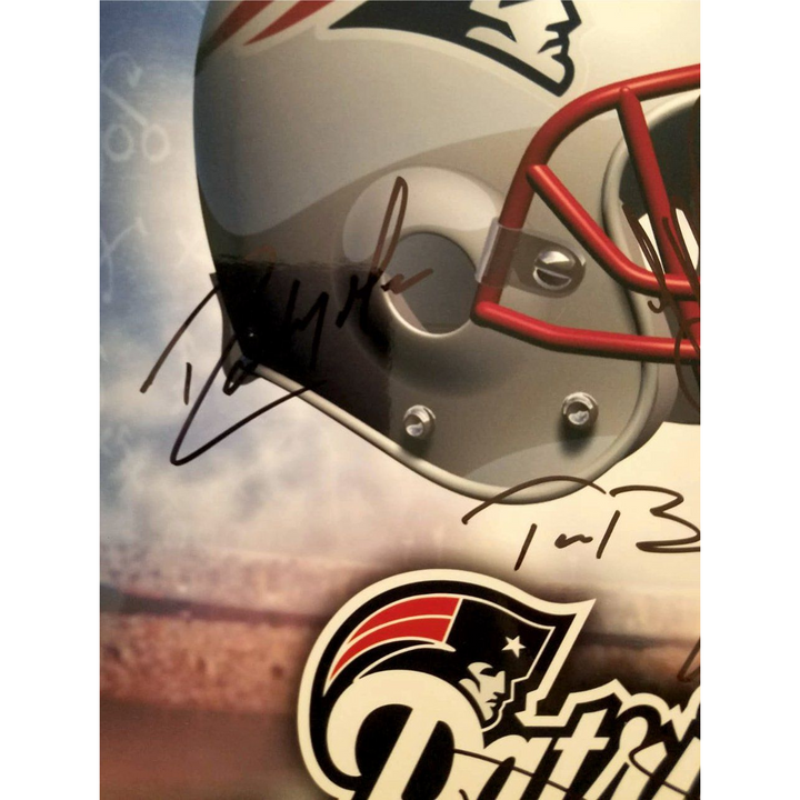 New England Patriots Tom Brady West Welker Randy Moss Bill Belichick Dante Stallworth 8x10 photo signed