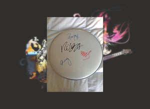 Robert Smith and the Cure 14 inch drum head signed with proof