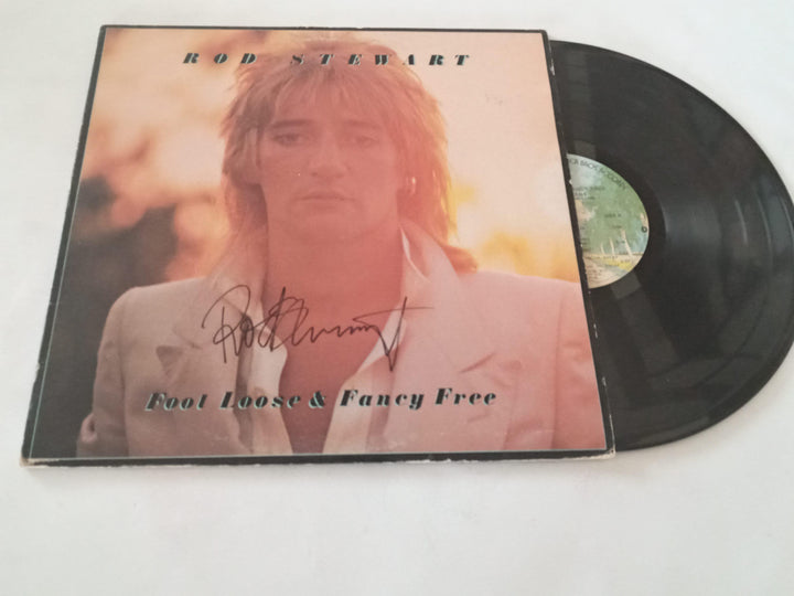 Rod Stewart "Foot Loose & Fancy Free" LP signed with proof - Awesome Artifacts 