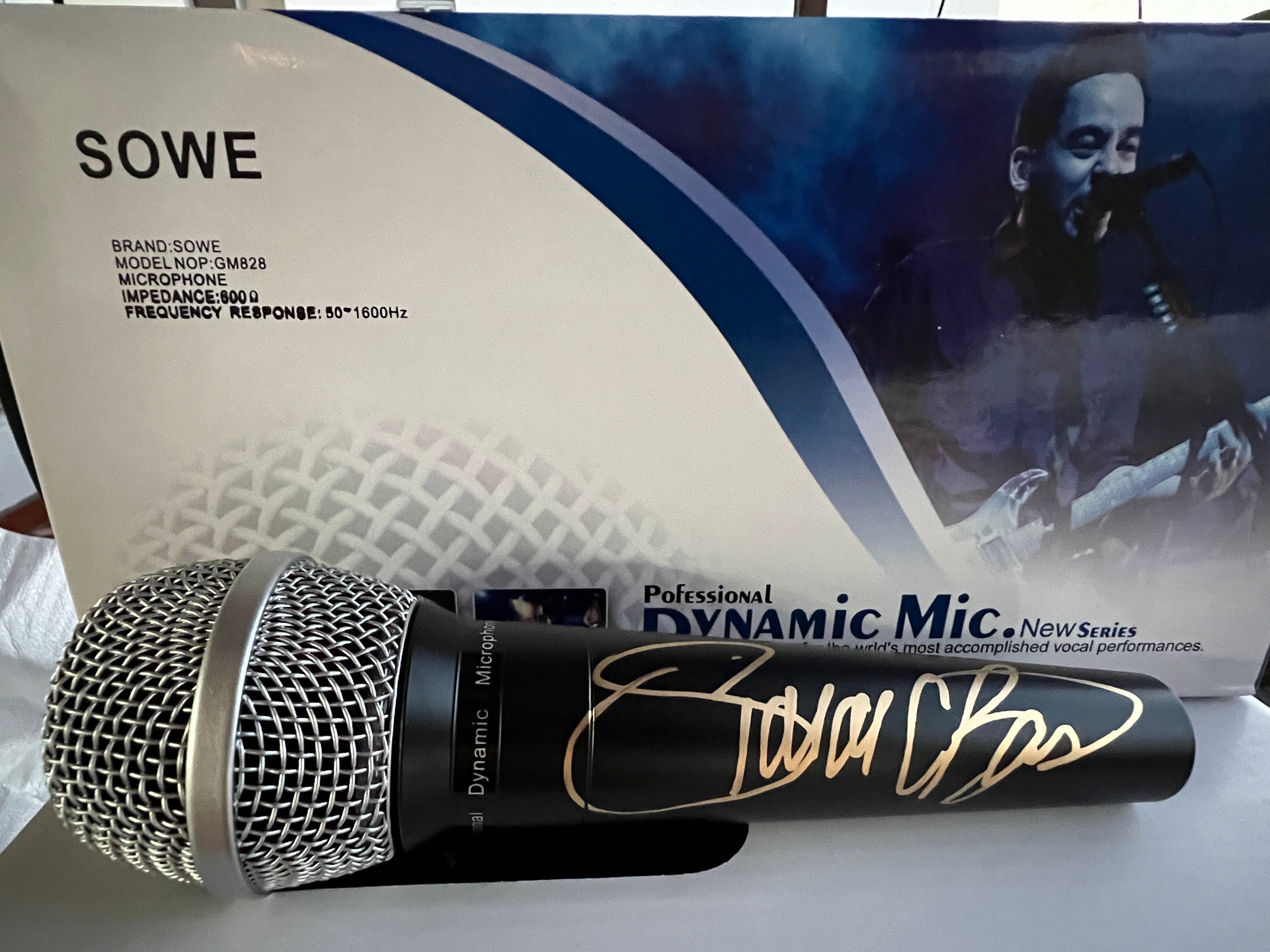 Simon Le Bon Duran Duran microphone signed with proof