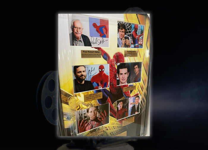 Spider-Man Tom Holland, Andrew Garfield, Paul Soles, Tobey Maguire 5 x 7 photos framed signed