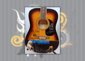 Stevie Nicks and Tom Petty one of a kind guitar signed and sketched with proof