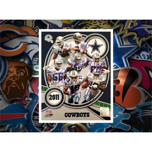 Dallas Cowboys Jason Witten Dez Bryant Miles Austin DeMarcus Ware Tony Romo 8x10 photo signed