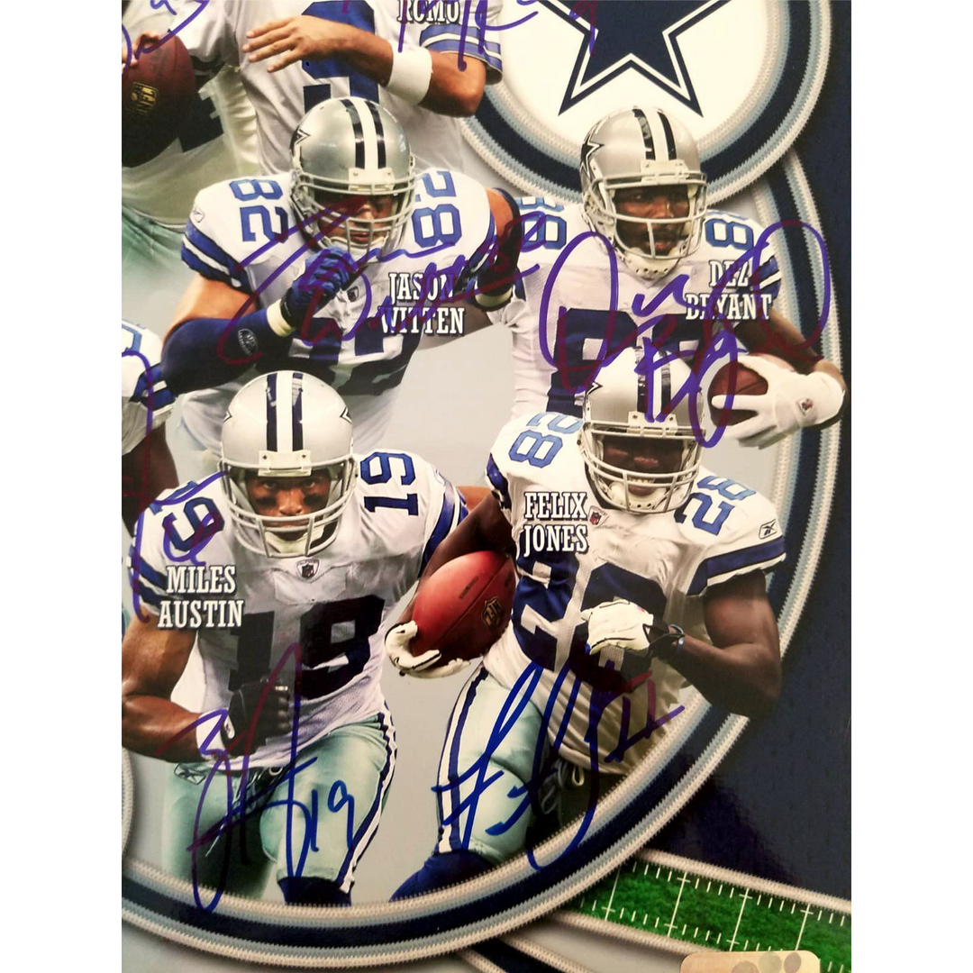 Dallas Cowboys Jason Witten Dez Bryant Miles Austin DeMarcus Ware Tony Romo 8x10 photo signed