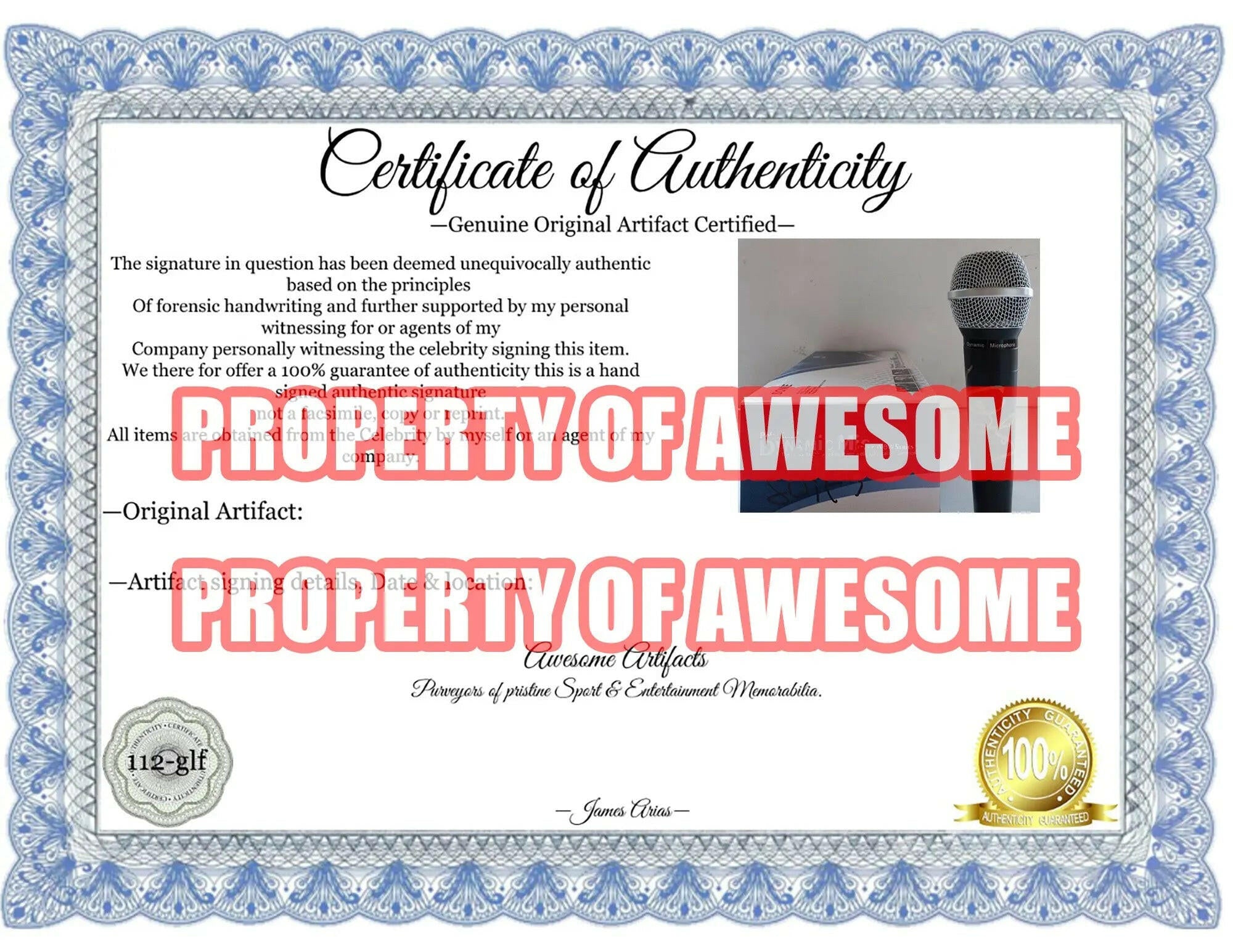 Taylor Swift signed microphone with proof